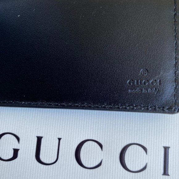 GUCCI black rainbow Embroidered bifold wallet with dust cover and gucci … - Picture 7 of 13